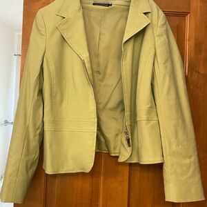 Mint green women’s zippered blazer